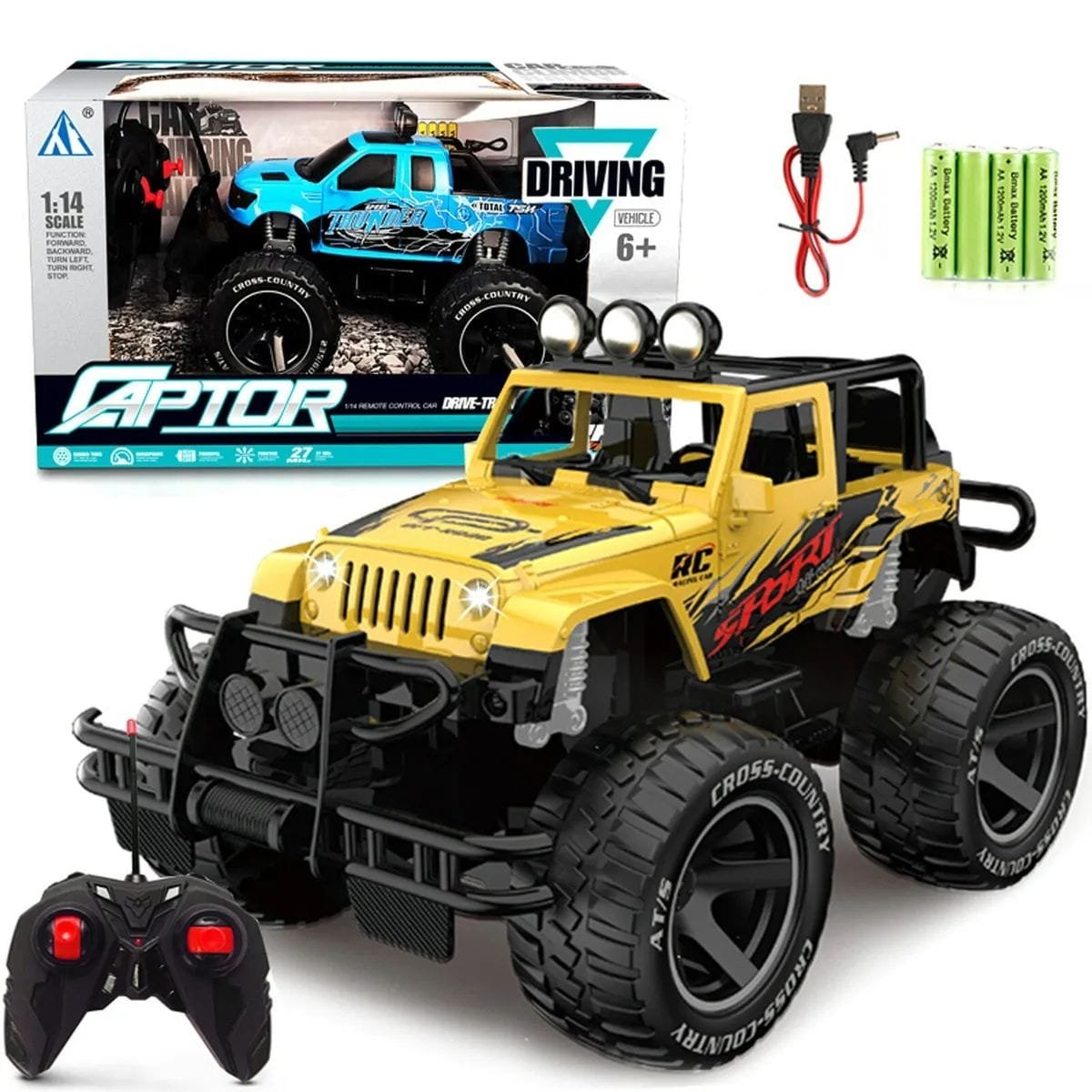 Speed Monster 1:16 Scale Remote Control Off-Road Jeep - High-Performance Racing